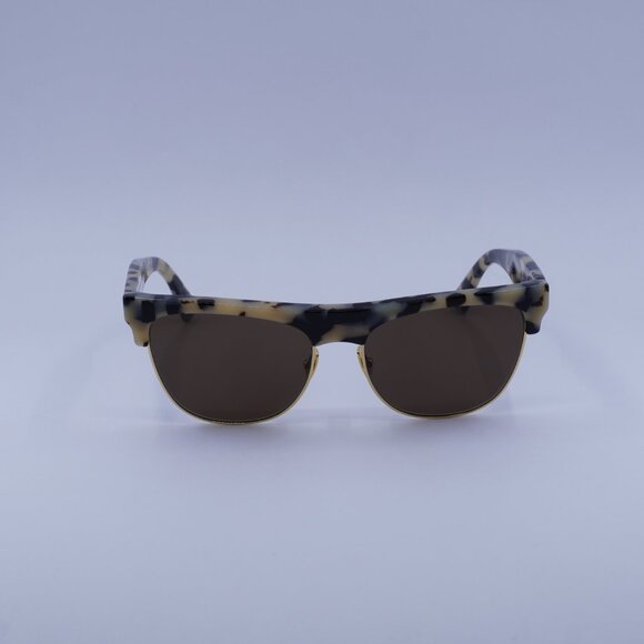 Bottega Veneta BV1003S 003 Sunglasses Ivory Havana Square Frame, Brown Lenses main image 7